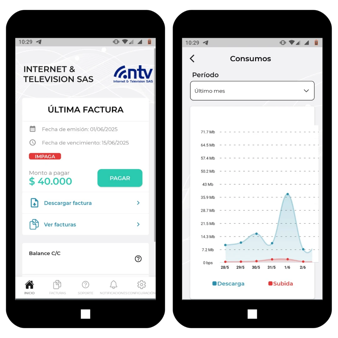 Como puedo ver mi factura de internet